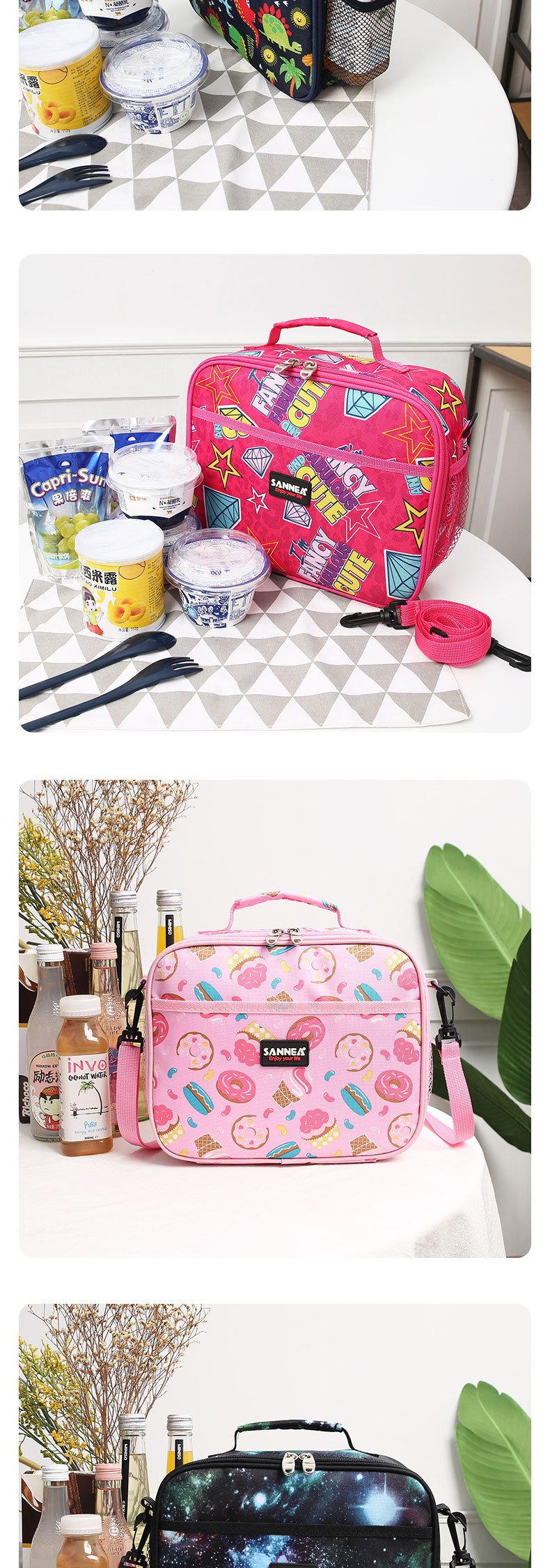 Sanneng New Cartoon Children's Lunch Bag Oxford Cloth Thickened Bento Insulated Bag Lunch Box Bag in Stock Wholesale Sanneng New Cartoon Children's Lunch Bag Oxford Cloth Thickened Bento Insulated Bag Lunch Box Bag in Stock Wholesale