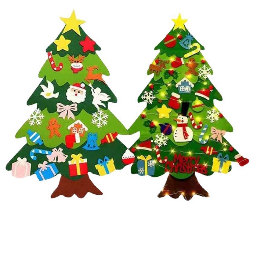Cross-Border New Arrival Christmas Tree Christmas Ornaments Children DIY Felt Cloth Christmas Tree Christmas Ornament