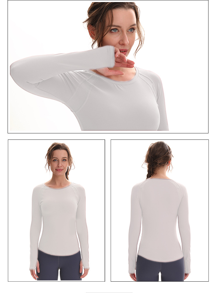 Mesh Fitness Sportswear Yoga Jacket Women's Outdoor Running Slim Breathable Quick-Drying Long-Sleeved T-shirt Yoga Clothes Mesh Fitness Sportswear Yoga Jacket Women's Outdoor Running Slim Breathable Quick-Drying Long-Sleeved T-shirt Yoga Clothes