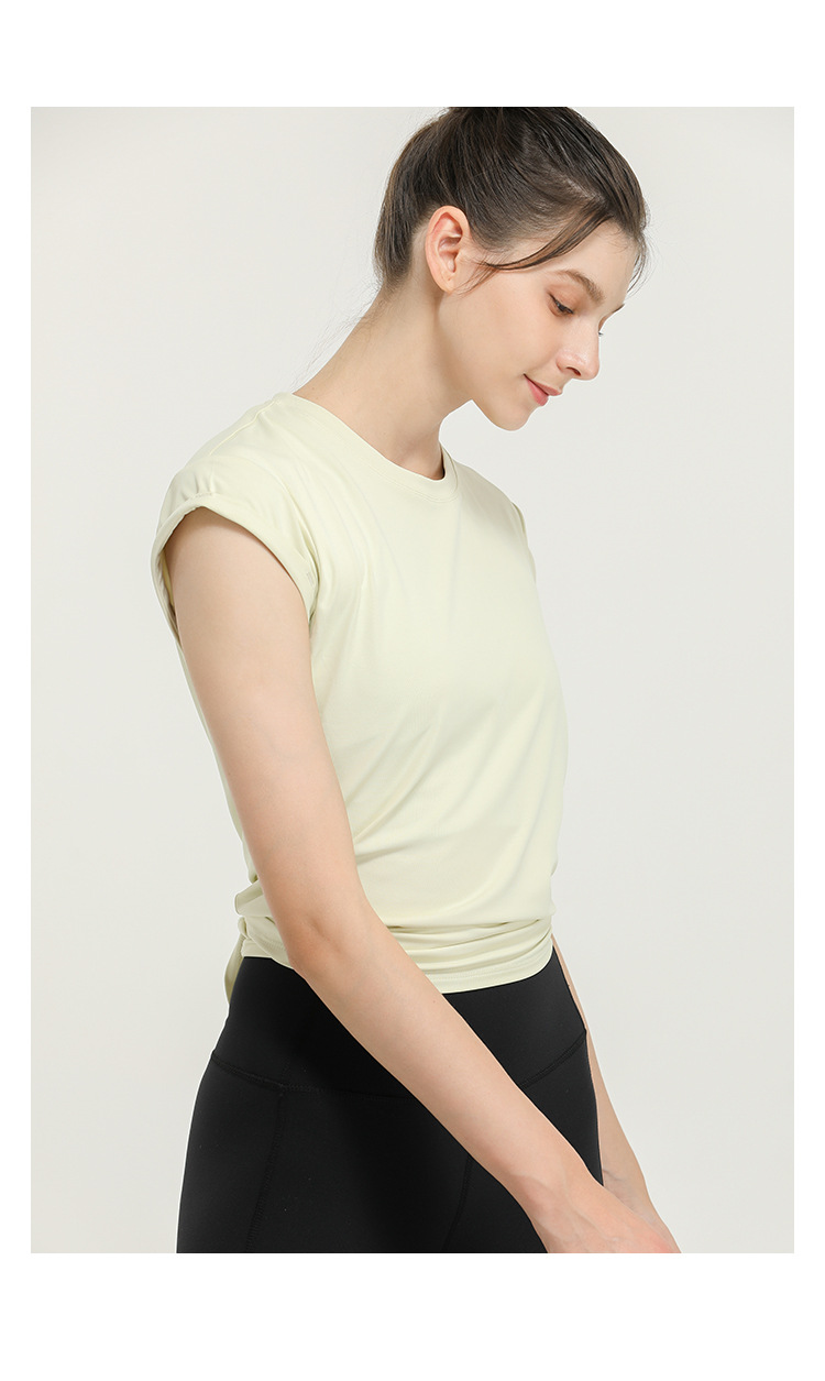 Lulu New Elegant Quick-Drying Sportswear T-shirt Fashion Yoga Clothes Sexy Beauty Back Top Internet Celebrity Workout Clothes Women