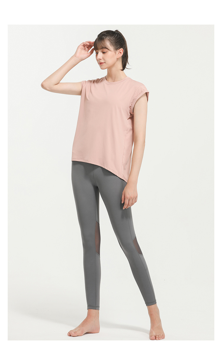 Lulu New Elegant Quick-Drying Sportswear T-shirt Fashion Yoga Clothes Sexy Beauty Back Top Internet Celebrity Workout Clothes Women