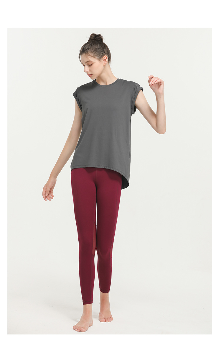 Lulu New Elegant Quick-Drying Sportswear T-shirt Fashion Yoga Clothes Sexy Beauty Back Top Internet Celebrity Workout Clothes Women