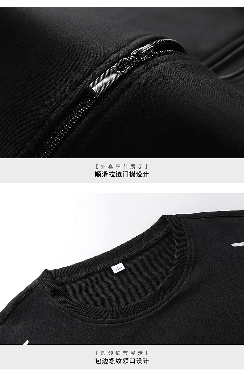 Fleece-Lined Men's Spring and Autumn Clothing Sportswear Suit Clothing for Middle-Aged Dad Loose Sweater Three-Piece Large Size Casual Jacket Fleece-Lined Men's Spring and Autumn Clothing Sportswear Suit Clothing for Middle-Aged Dad Loose Sweater Three-Piece Large Size Casual Jacket