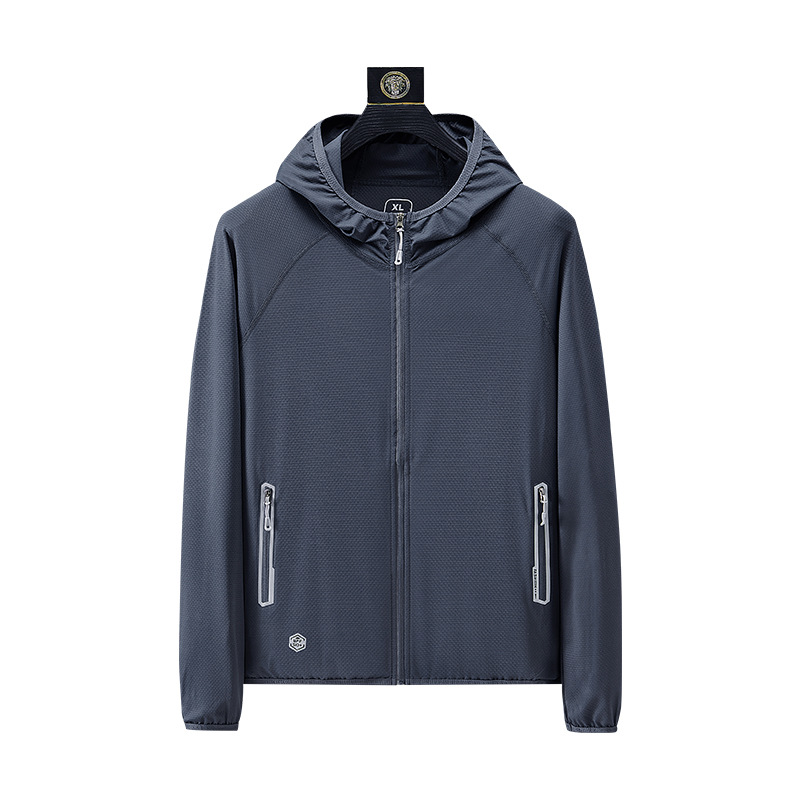 Sun Protection Clothing Men&#039;s Ultra-Thin Breathable Ice Silk Summer Men&#039;s Fishing Sun-Protective Clothing Men&#039;s Skin Windbreaker Women&#039;s Cardigan Coat