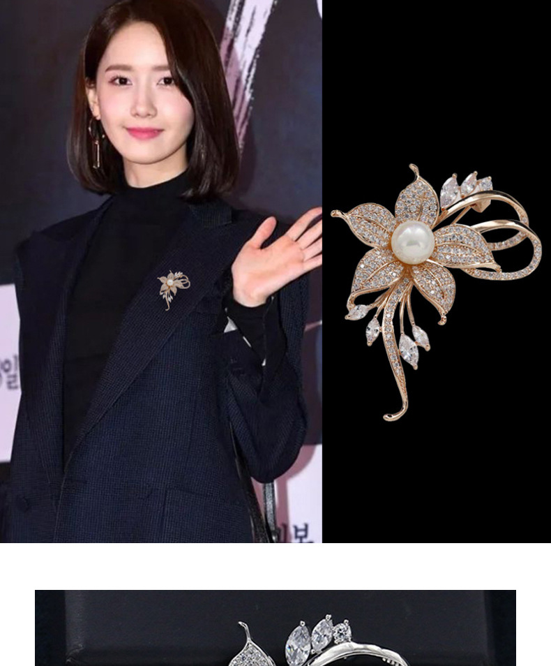 202 Brooch Women's New Fashion Elegant Corsage Pin Sweater Cardigan Buckle Clothes Creative Brooch Wholesale