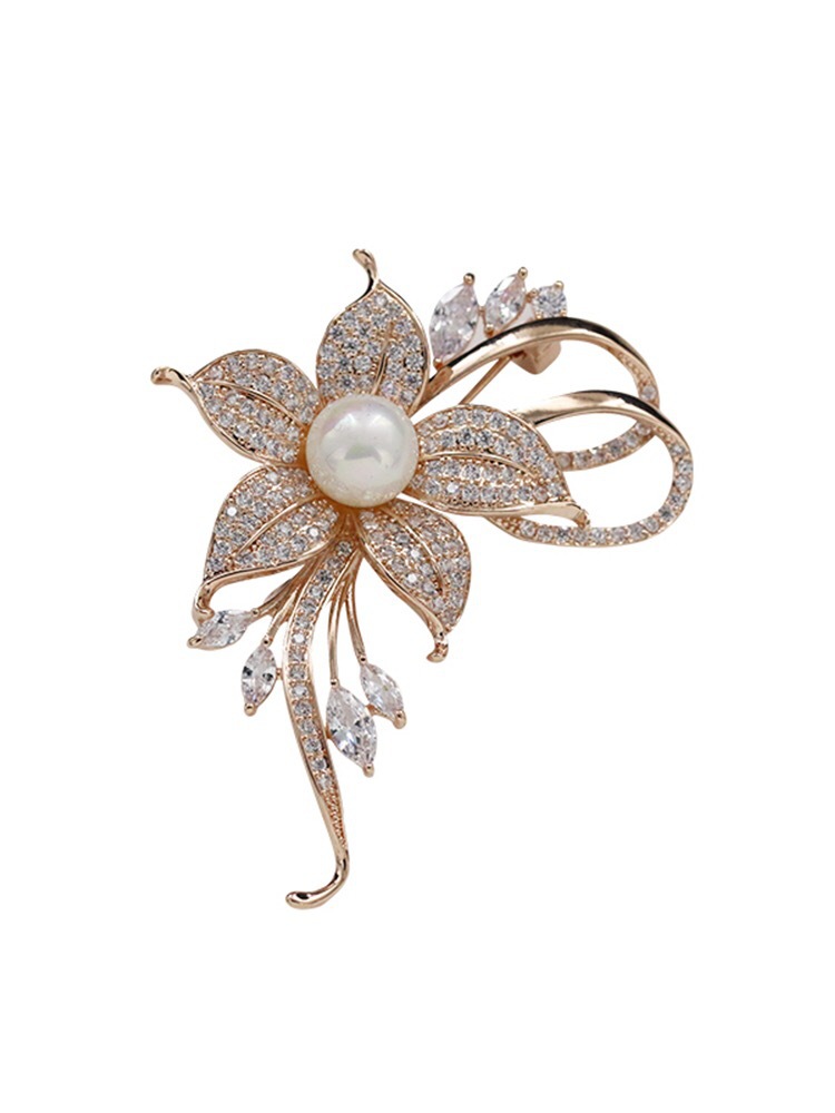 202 Brooch Women&#039;s New Fashion Elegant Corsage Pin Sweater Cardigan Buckle Clothes Creative Brooch Wholesale