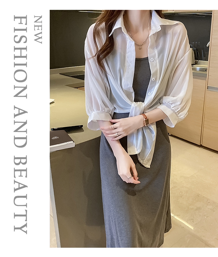 Chiffon Cardigan Outer Wear Women's Spring/Summer Very Fairy Blouse Short Western Style Shirt Chiffon Sun Protection Clothing Small Shawl Outer Wear Chiffon Cardigan Outer Wear Women's Spring/Summer Very Fairy Blouse Short Western Style Shirt Chiffon Sun Protection Clothing Small Shawl Outer Wear
