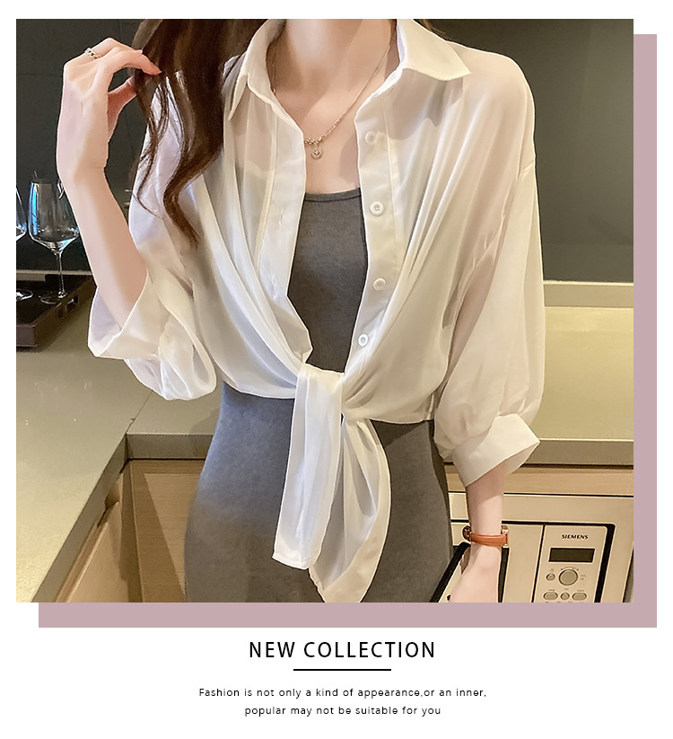 Chiffon Cardigan Outer Wear Women's Spring/Summer Very Fairy Blouse Short Western Style Shirt Chiffon Sun Protection Clothing Small Shawl Outer Wear Chiffon Cardigan Outer Wear Women's Spring/Summer Very Fairy Blouse Short Western Style Shirt Chiffon Sun Protection Clothing Small Shawl Outer Wear