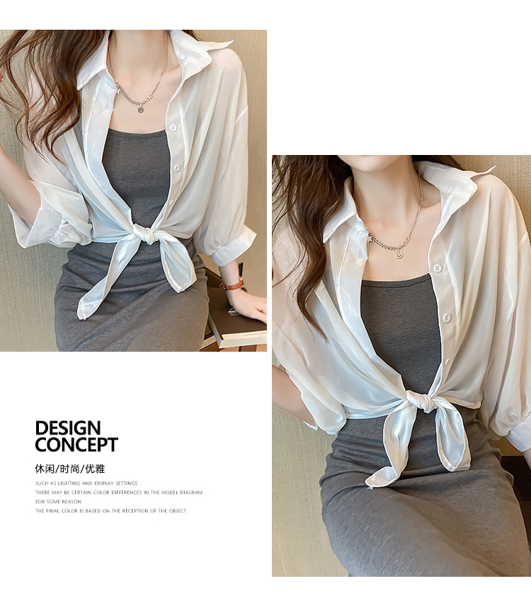 Chiffon Cardigan Outer Wear Women's Spring/Summer Very Fairy Blouse Short Western Style Shirt Chiffon Sun Protection Clothing Small Shawl Outer Wear Chiffon Cardigan Outer Wear Women's Spring/Summer Very Fairy Blouse Short Western Style Shirt Chiffon Sun Protection Clothing Small Shawl Outer Wear