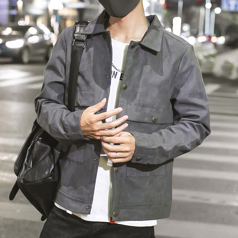 Coat Men&#039;s 2021 Spring and Autumn New Korean Style Fashion Brand Casual Jacket Men&#039;s Hong Kong Style Cardigan Youth Jacket Men&#039;s Clothing