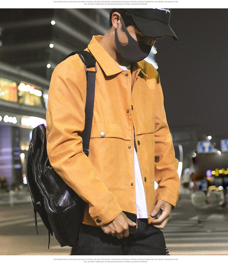 Coat Men's 2021 Spring and Autumn New Korean Style Fashion Brand Casual Jacket Men's Hong Kong Style Cardigan Youth Jacket Men's Clothing