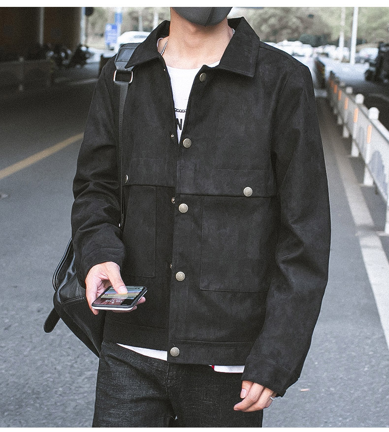 Coat Men's 2021 Spring and Autumn New Korean Style Fashion Brand Casual Jacket Men's Hong Kong Style Cardigan Youth Jacket Men's Clothing