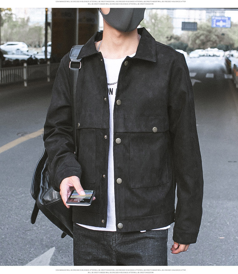 Coat Men's 2021 Spring and Autumn New Korean Style Fashion Brand Casual Jacket Men's Hong Kong Style Cardigan Youth Jacket Men's Clothing