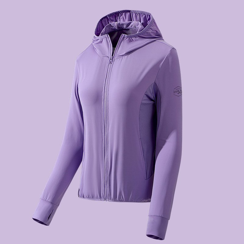 Cross-Border New Arrival Ice Silk Sun Protection Clothing Women&#039;s Summer UV Protection Hooded Cardigan Ice Silk Long Sleeve Sun-Protective Clothing Men&#039;s Coat