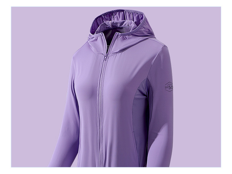 Cross-Border New Arrival Ice Silk Sun Protection Clothing Women's Summer UV Protection Hooded Cardigan Ice Silk Long Sleeve Sun-Protective Clothing Men's Coat