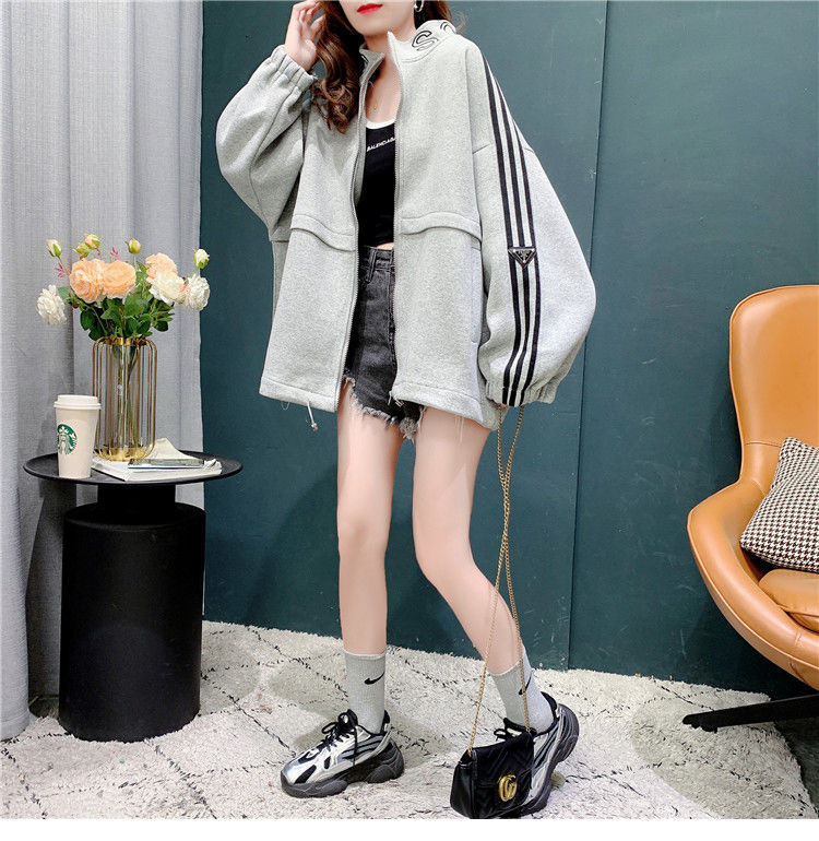 Internet Celebrity Fried Street Cardigan Sweater for Women 2021 New Autumn Western Style Youthful-Looking Korean Style Loose and Lazy Style Coat Fashion