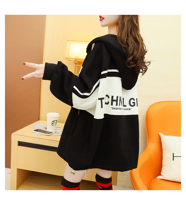 Fleece-Lined Thickened Zipper Sweater Cardigan Women's Korean-Style Loose Fashionable Stylish 2021 New Autumn and Winter Large Size Coat Fleece-Lined Thickened Zipper Sweater Cardigan Women's Korean-Style Loose Fashionable Stylish 2021 New Autumn and Winter Large Size Coat