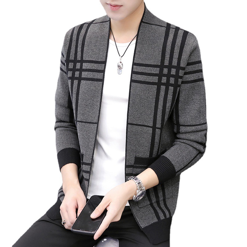 2021 New Spring and Autumn Men&#039;s Sweater Men&#039;s Sweater Casual Sweater Men&#039;s Cardigan Stand Collar Men&#039;s Coat Fashion