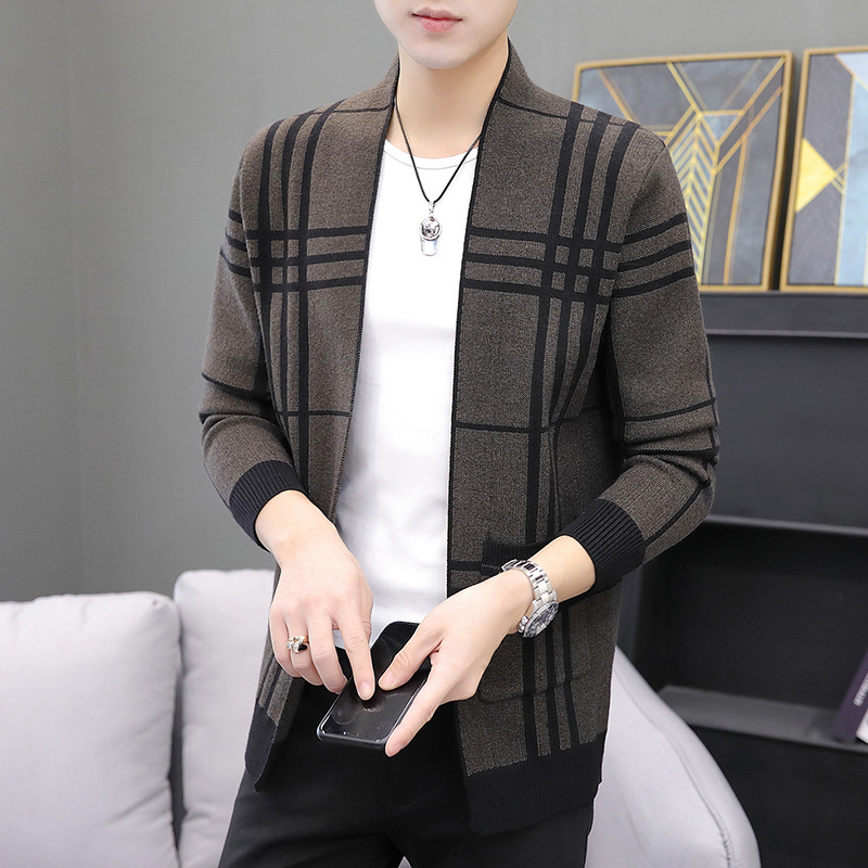 2021 New Spring and Autumn Men&#039;s Sweater Men&#039;s Sweater Casual Sweater Men&#039;s Cardigan Stand Collar Men&#039;s Coat Fashion