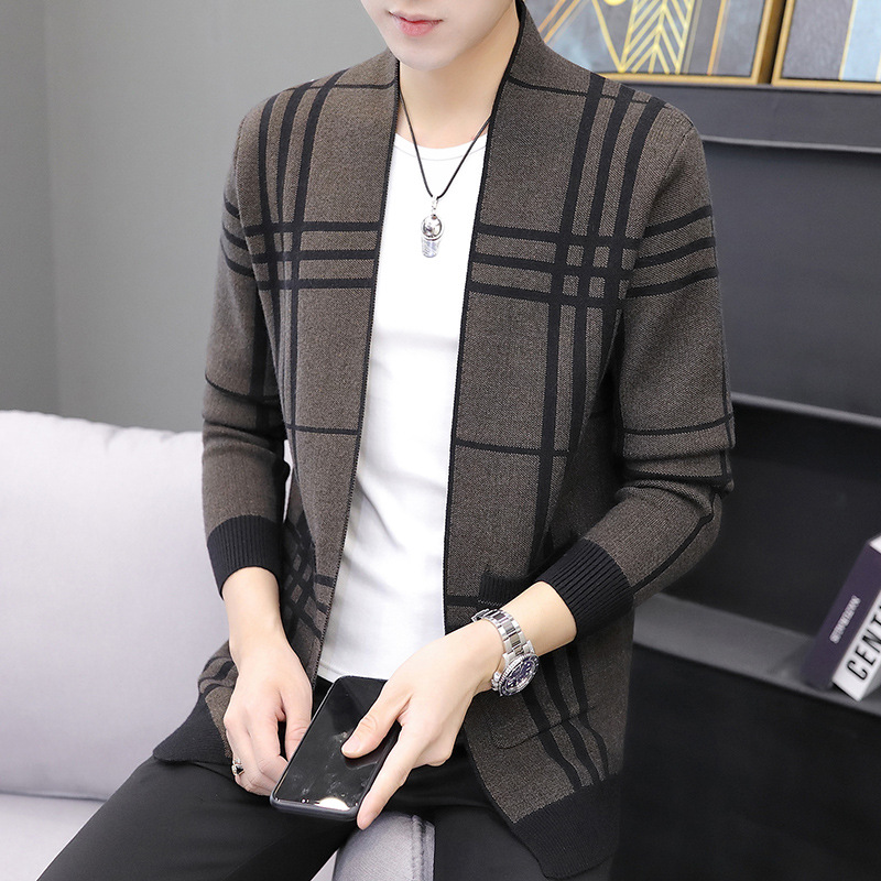 2021 New Spring and Autumn Men&#039;s Sweater Men&#039;s Sweater Casual Sweater Men&#039;s Cardigan Stand Collar Men&#039;s Coat Fashion