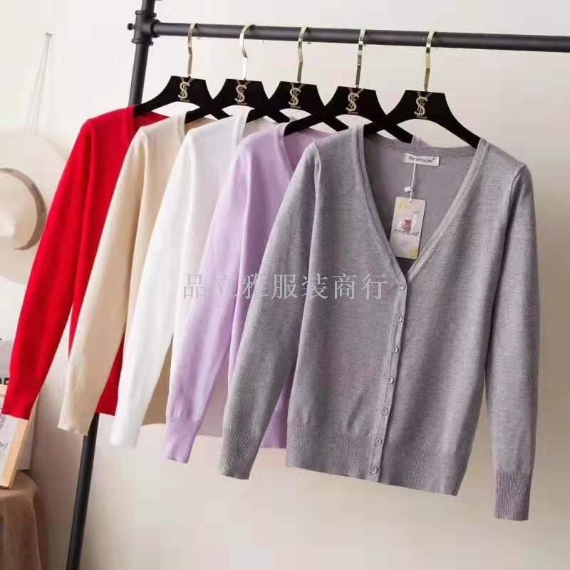 Stock winter women cardigan sweater outerwear outerwear outerwear tail goods miscellaneous women thin cardigan stalls wholesale supply