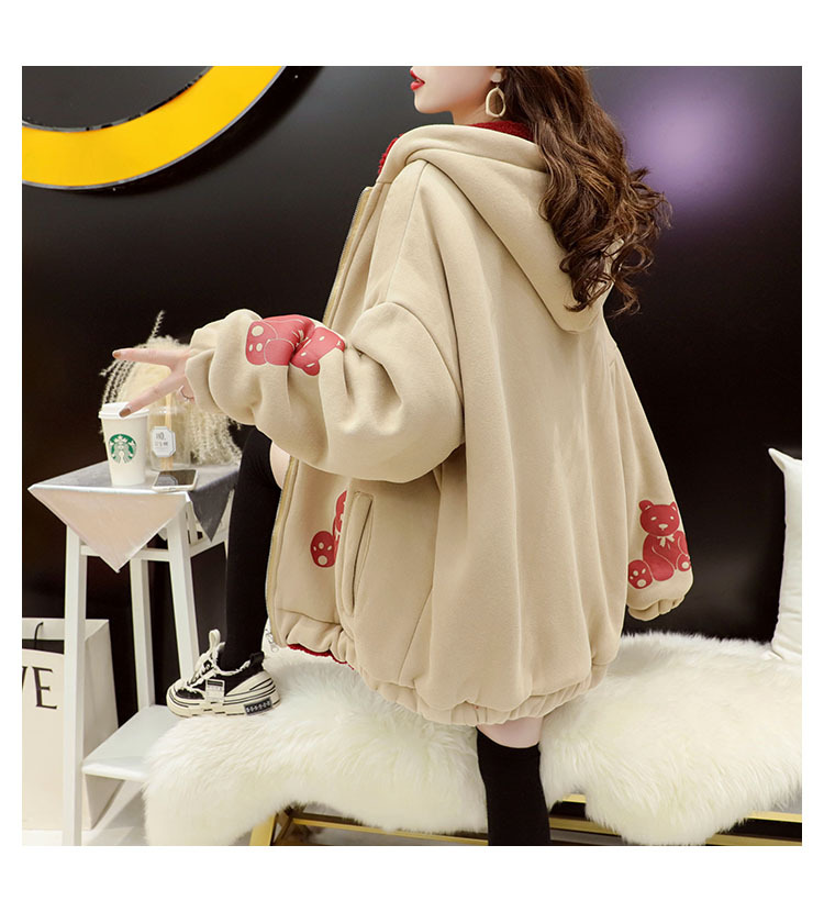 Faux Lamb Velvet Coat for Women Fleece-Lined Thickened Autumn and Winter Loose Western Style Korean Style Sense of Design Double-Sided Cardigan Sweater for Women