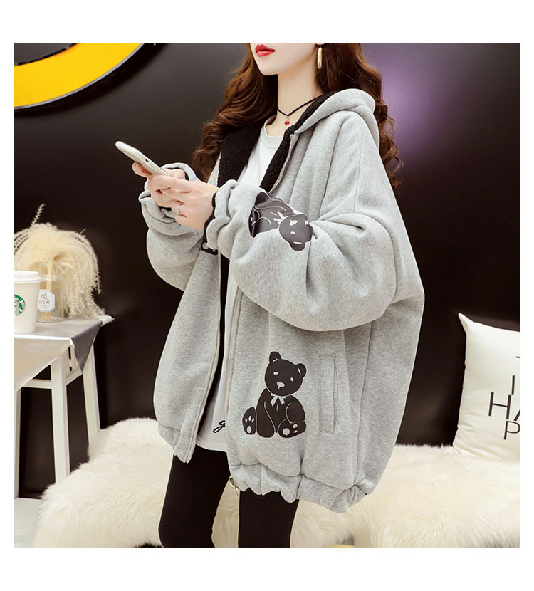 Faux Lamb Velvet Coat for Women Fleece-Lined Thickened Autumn and Winter Loose Western Style Korean Style Sense of Design Double-Sided Cardigan Sweater for Women