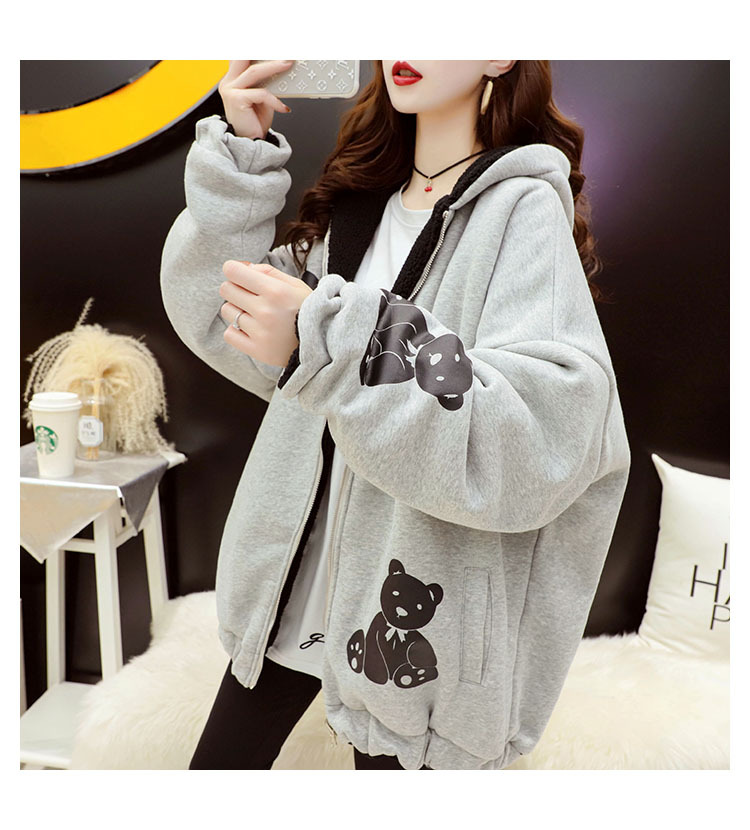 Faux Lamb Velvet Coat for Women Fleece-Lined Thickened Autumn and Winter Loose Western Style Korean Style Sense of Design Double-Sided Cardigan Sweater for Women