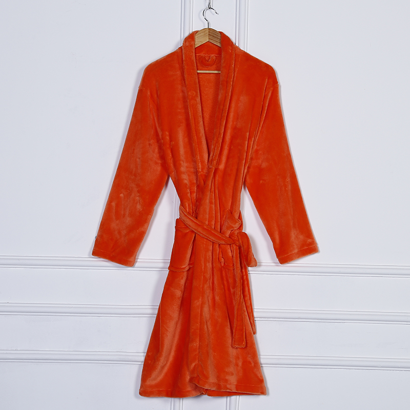 Zhendong Couple Korean Style Autumn and Winter Long Pajamas Home Wear Flannel Solid Color Bathrobe in Stock Zhendong Couple Korean Style Autumn and Winter Long Pajamas Home Wear Flannel Solid Color Bathrobe in Stock