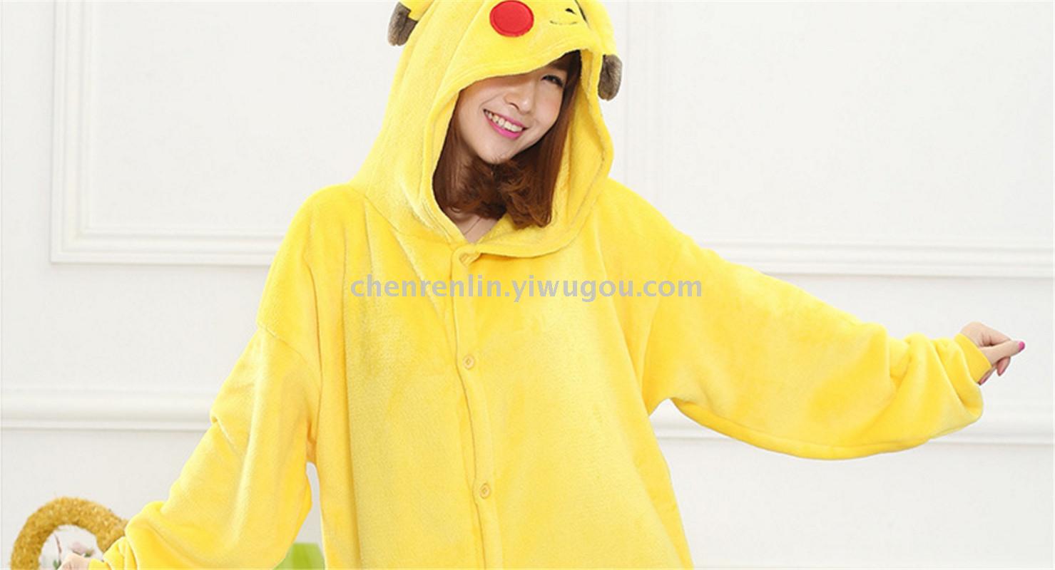 The new Pikachu cartoon zoomers are matching pajamas for cute men and women The new Pikachu cartoon zoomers are matching pajamas for cute men and women