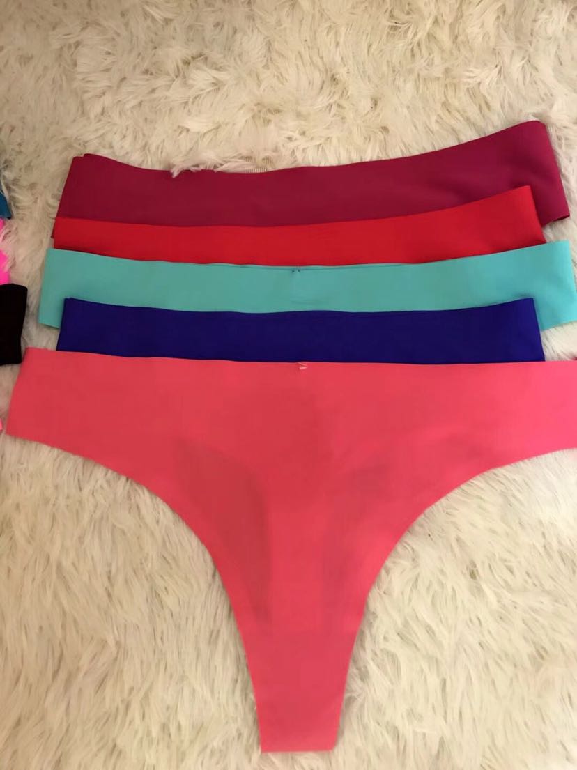 International trade cross-border lady ice silk trackless one-piece thong underwear sexy pure color low waist t-b International trade cross-border lady ice silk trackless one-piece thong underwear sexy pure color low waist t-b