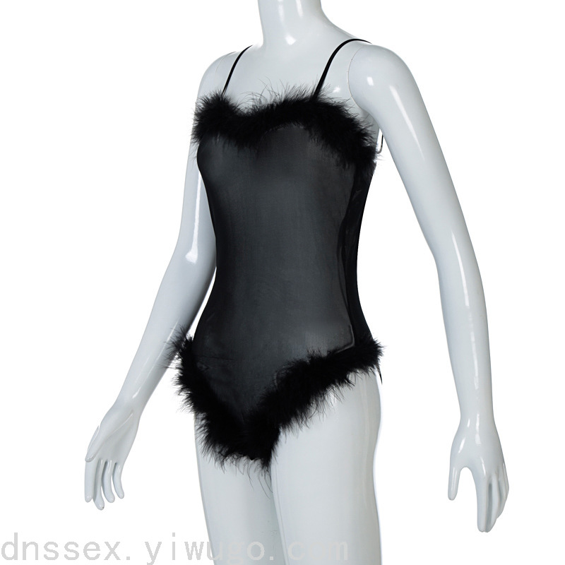 Plush Lace Black Lace Seduction Sexy Siamese Strap Sexy Lingerie Sexy Pajamas Plush Lace Black Lace Seduction Sexy Siamese Strap Sexy Lingerie Sexy Pajamas