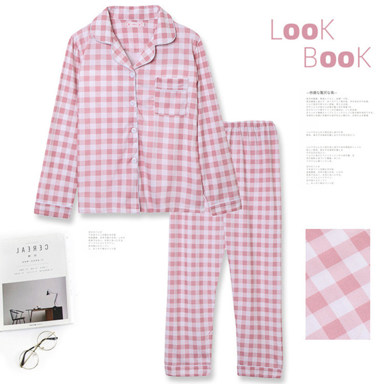 202 New Pajamas Women&#039;s Autumn and Winter Long Sleeves Lapel Suit Trousers Cardigan Casual Air Conditioning Clothes Homewear Ins
