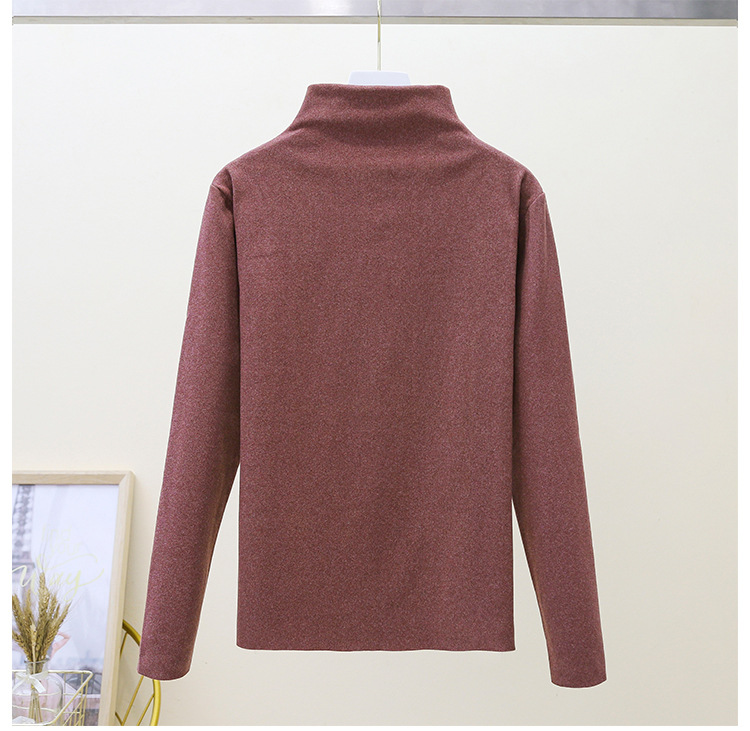 Autumn and Winter Dralon Cationic Thermal Clothes Turtleneck Solid Color Bottoming Shirt Women's Stretchy Underwear Slimming Large Size Long Sleeve T-shirt Autumn and Winter Dralon Cationic Thermal Clothes Turtleneck Solid Color Bottoming Shirt Women's Stretchy Underwear Slimming Large Size Long Sleeve T-shirt