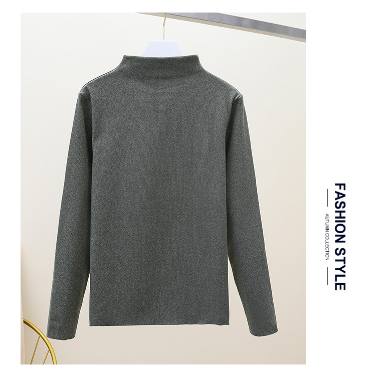 Autumn and Winter Dralon Cationic Thermal Clothes Turtleneck Solid Color Bottoming Shirt Women's Stretchy Underwear Slimming Large Size Long Sleeve T-shirt Autumn and Winter Dralon Cationic Thermal Clothes Turtleneck Solid Color Bottoming Shirt Women's Stretchy Underwear Slimming Large Size Long Sleeve T-shirt