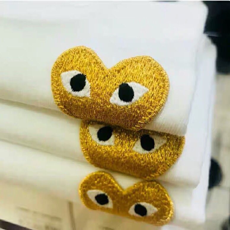 Love Tshirt Chuan Jiu Play Short Sleeve Embroidery Little Red Heart Men and Women Couple ParentChild Clothes Baoling