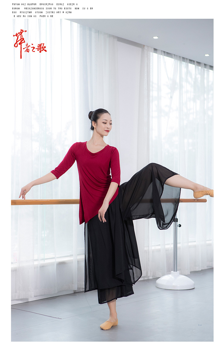 Adult Dance Top Women's Body Art Examination Square Dance Performance Clothes Yoga Clothes Classical Dance Clothes
