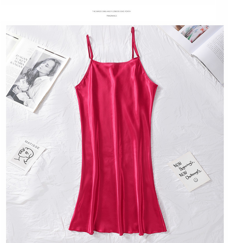 Nightdress Women's Summer Sexy Clothes Underwear Artificial Silk Adjustable Shoulder Strap Skirt One Piece Dropshipping Nightdress Women's Summer Sexy Clothes Underwear Artificial Silk Adjustable Shoulder Strap Skirt One Piece Dropshipping