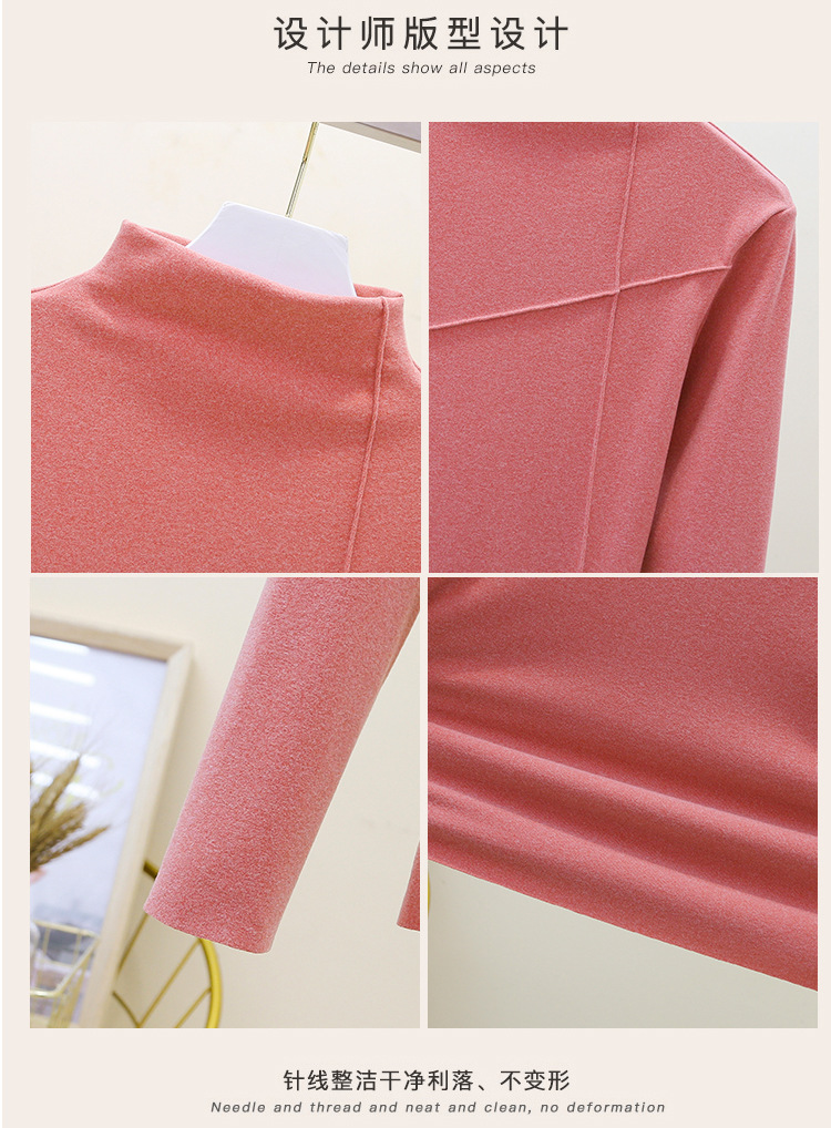 Thermal Clothes Women's Autumn and Winter plus Size Turtleneck Bottoming Shirt Long Sleeves Outerwear Tshirt Women