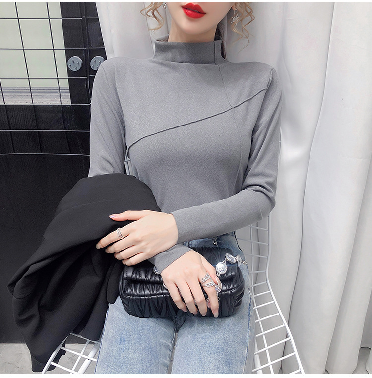 Thermal Clothes Women's Autumn and Winter plus Size Turtleneck Bottoming Shirt Long Sleeves Outerwear Tshirt Women