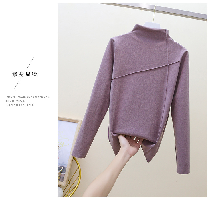 Thermal Clothes Women's Autumn and Winter plus Size Turtleneck Bottoming Shirt Long Sleeves Outerwear Tshirt Women