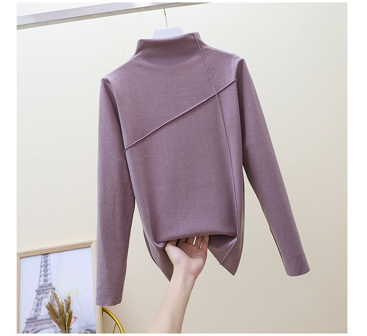 Thermal Clothes Women's Autumn and Winter plus Size Turtleneck Bottoming Shirt Long Sleeves Outerwear Tshirt Women