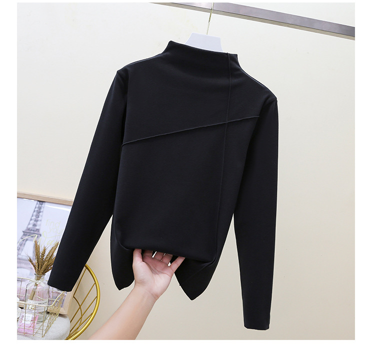 Thermal Clothes Women's Autumn and Winter plus Size Turtleneck Bottoming Shirt Long Sleeves Outerwear Tshirt Women