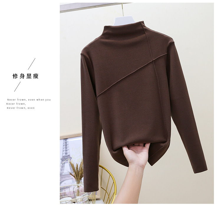 Thermal Clothes Women's Autumn and Winter plus Size Turtleneck Bottoming Shirt Long Sleeves Outerwear Tshirt Women