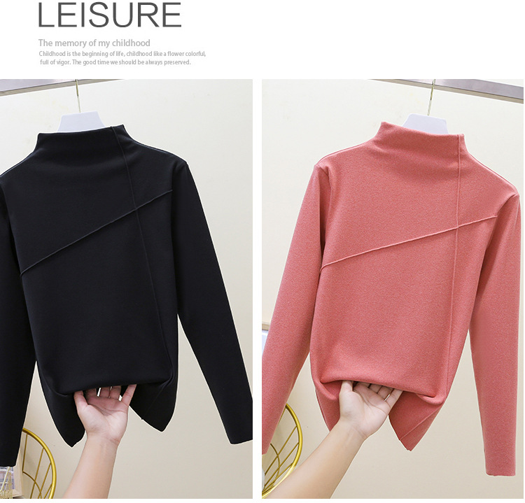 Thermal Clothes Women's Autumn and Winter plus Size Turtleneck Bottoming Shirt Long Sleeves Outerwear Tshirt Women