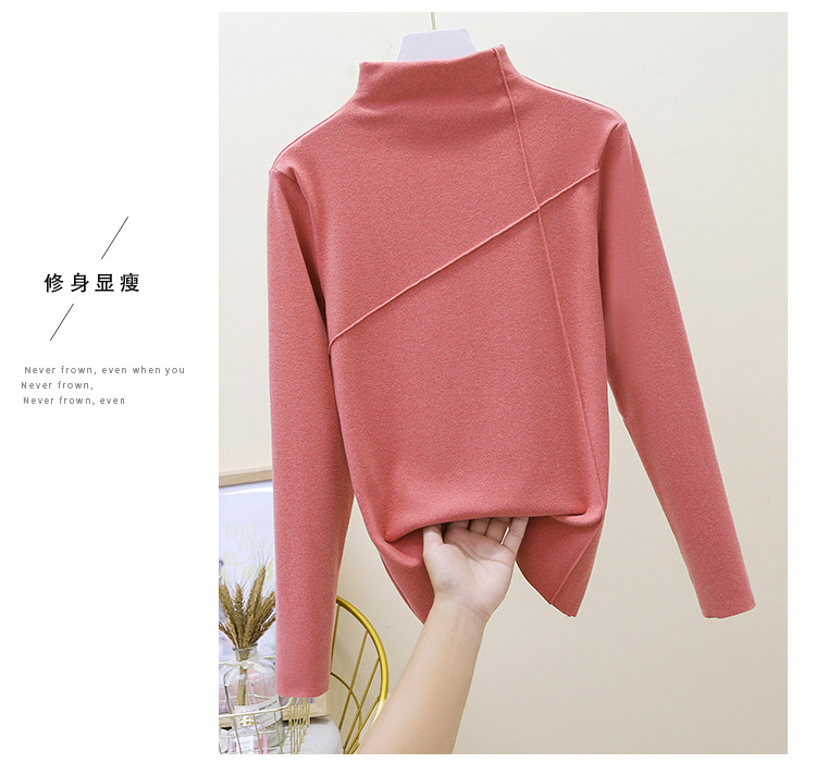 Thermal Clothes Women's Autumn and Winter plus Size Turtleneck Bottoming Shirt Long Sleeves Outerwear Tshirt Women