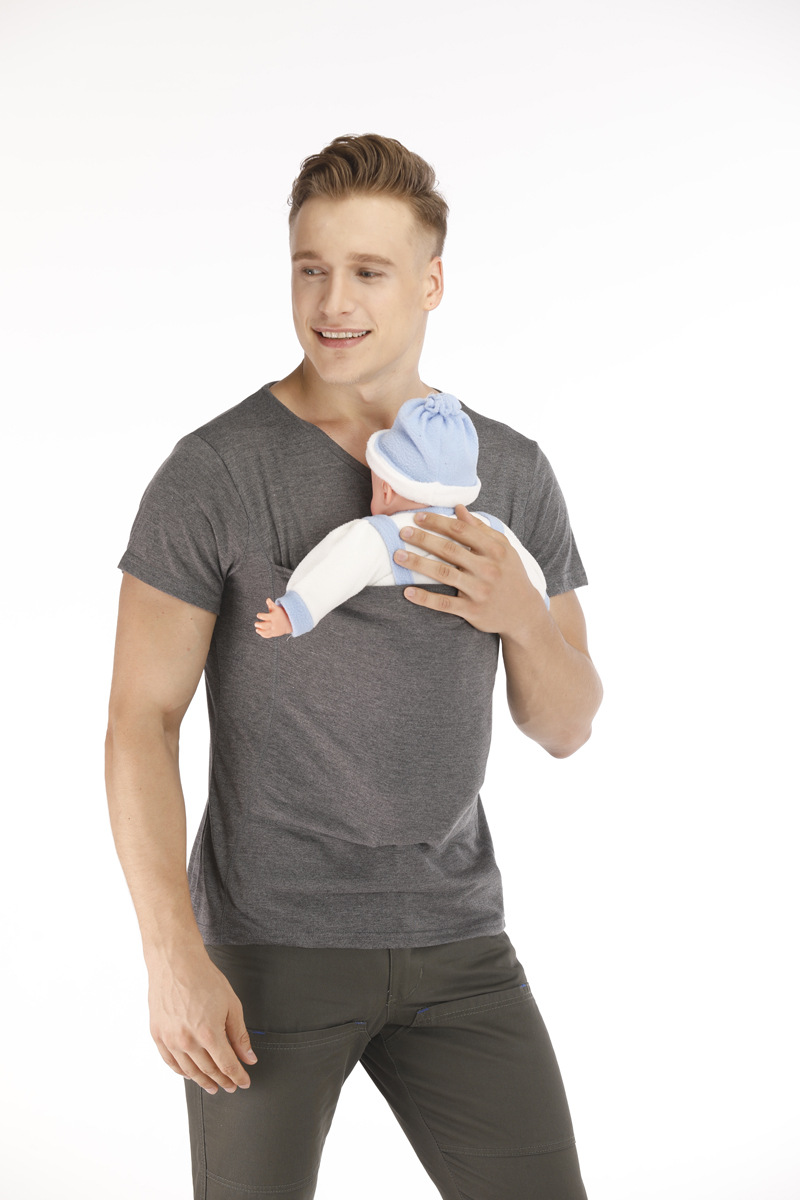 2019 Kangaroo Mommy Kangaroo Dad MultiFunction Clothes ParentChild Leisure Tshirt Women's Clothing