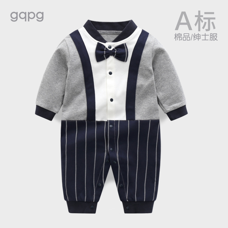 Cindy Surrogate Shopping Baby Spring and Autumn Clothes Men&#039;s One Month Old Outfit 100 Days Old One Year Old Dress Baby One Year Old Gentleman Jumpsuit