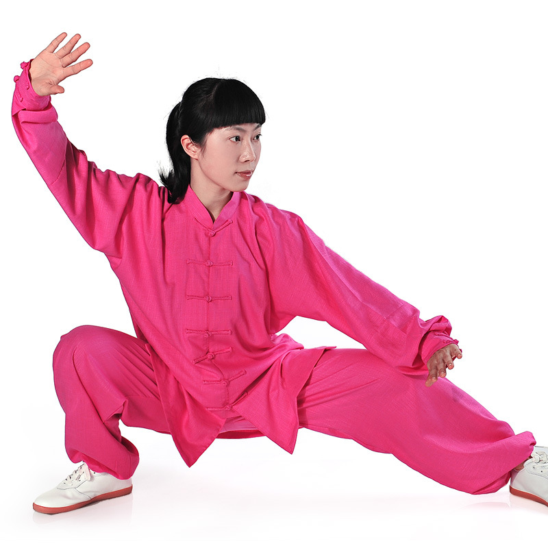 Ling Cotton and Linen BrocadeStyle MiddleAged and Elderly Autumn and Winter Clothing Men&#039;s and Women&#039;s Practice Clothes