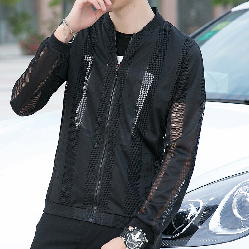 Sun Protection Clothing Men&#039;s Korean-Style Ultra-Thin Coat Breathable Trendy Summer New plus Size Hollow-out Sun Clothes